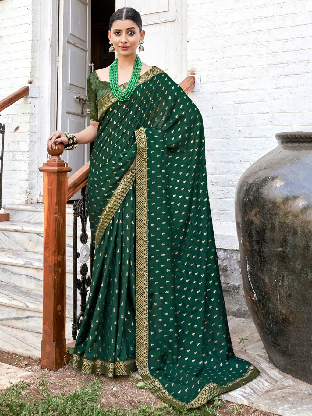 Image of Green Silk Saree
