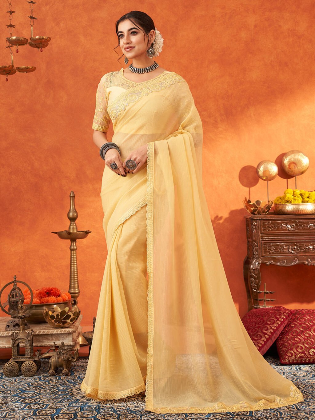 showcasing the beauty and craftsmanship of Silk Saree.