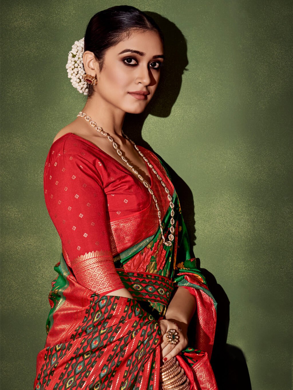 showcasing the beauty and craftsmanship of Festive Saree.