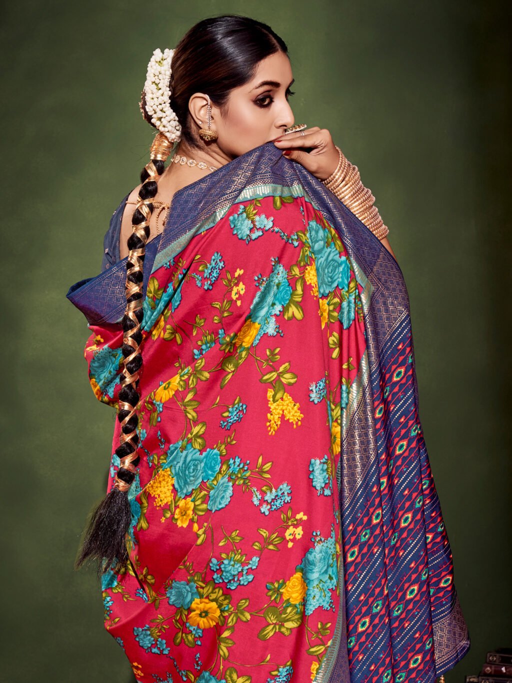 showcasing the beauty and craftsmanship of Silk Saree.