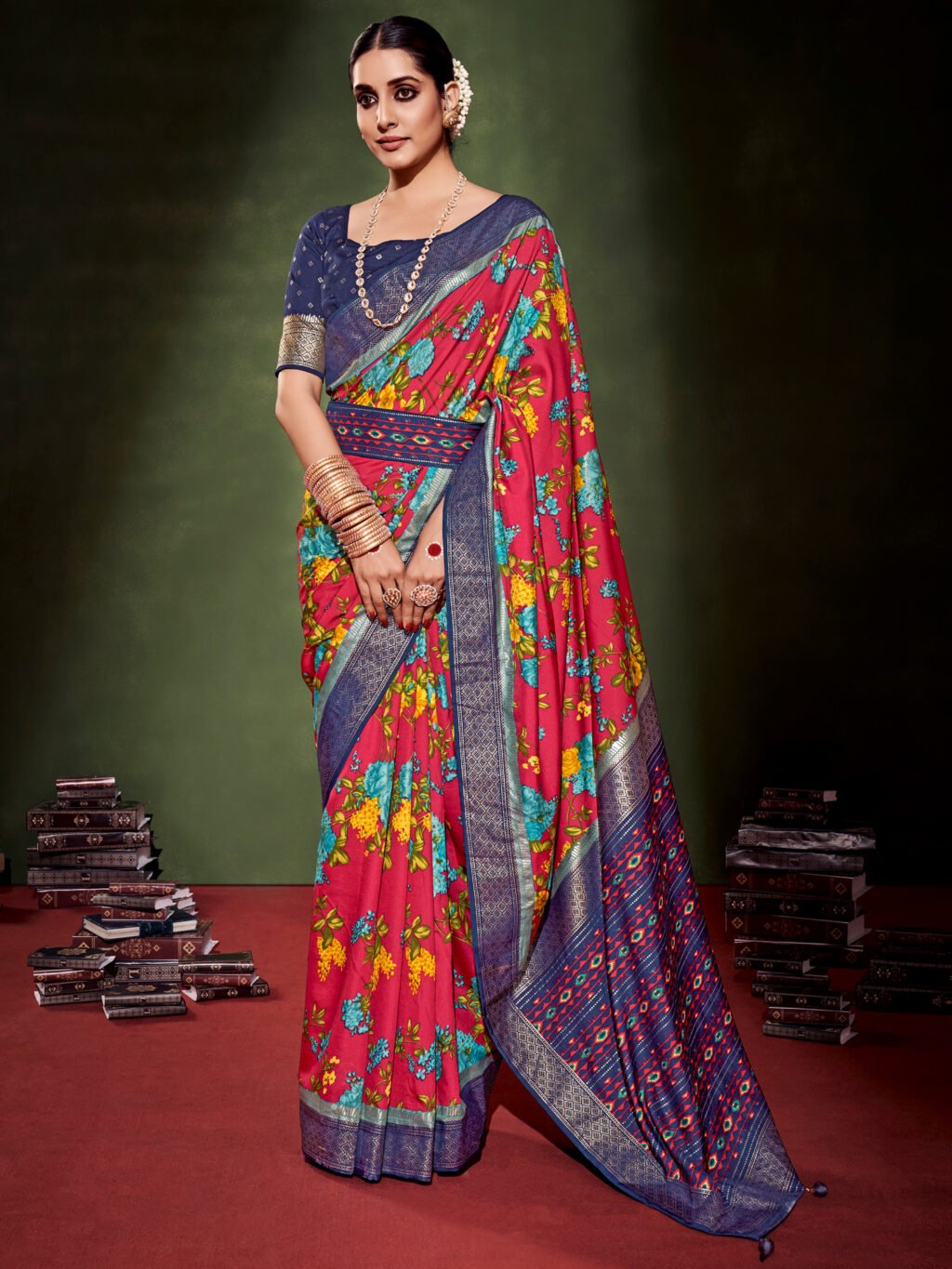 Image of Pink Silk Saree