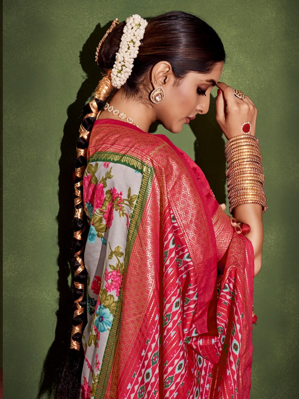 showcasing the beauty and craftsmanship of Festive Saree.
