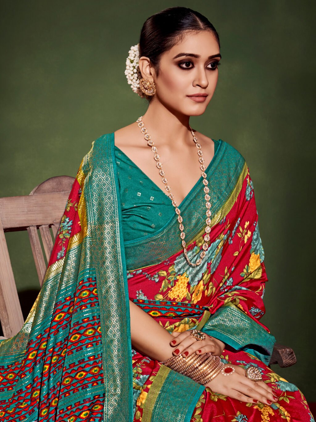 showcasing the beauty and craftsmanship of Silk Saree.