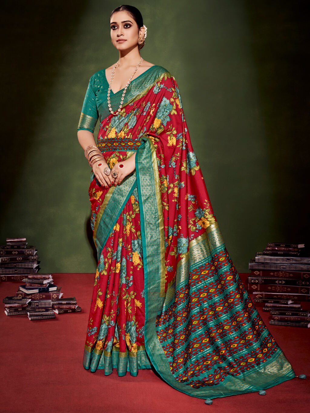 Image of Pink Silk Saree
