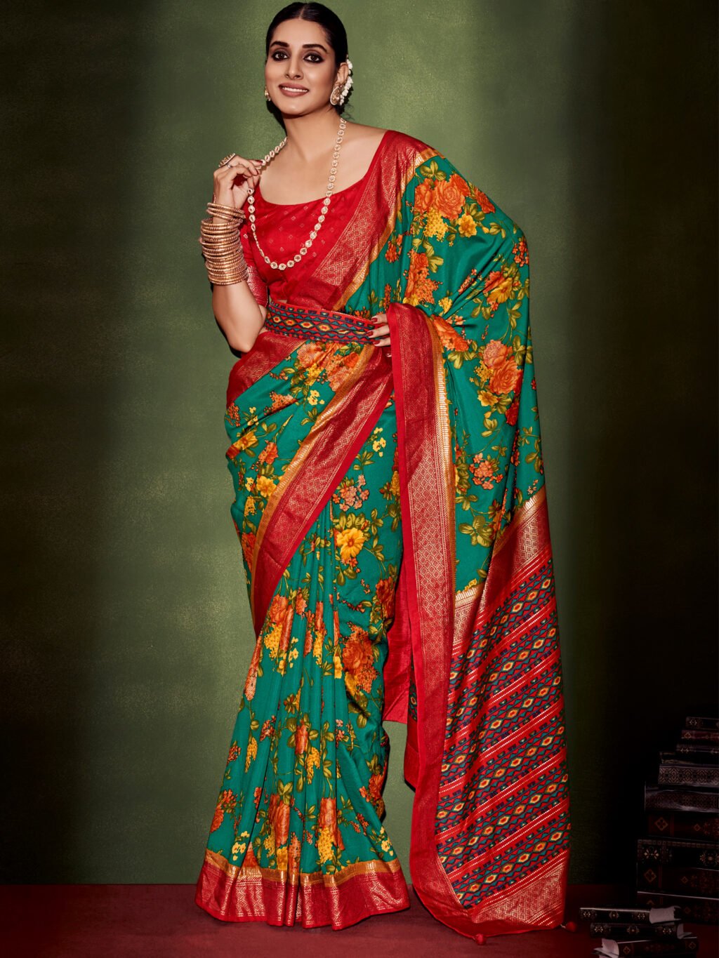 Image of Blue Silk Saree