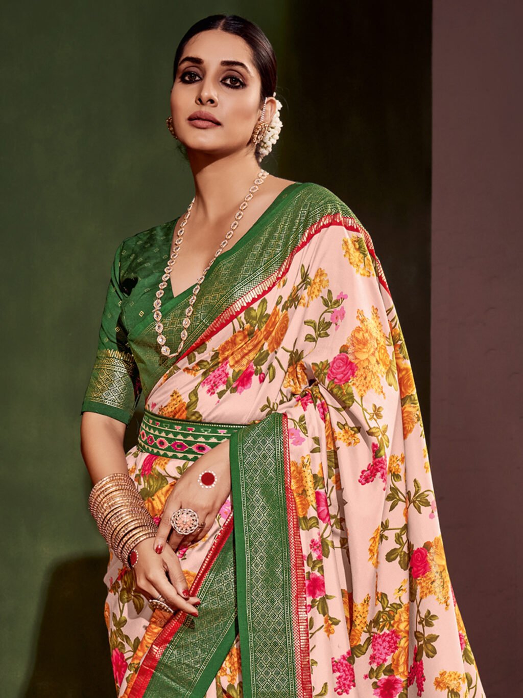 showcasing the beauty and craftsmanship of Festive Saree.