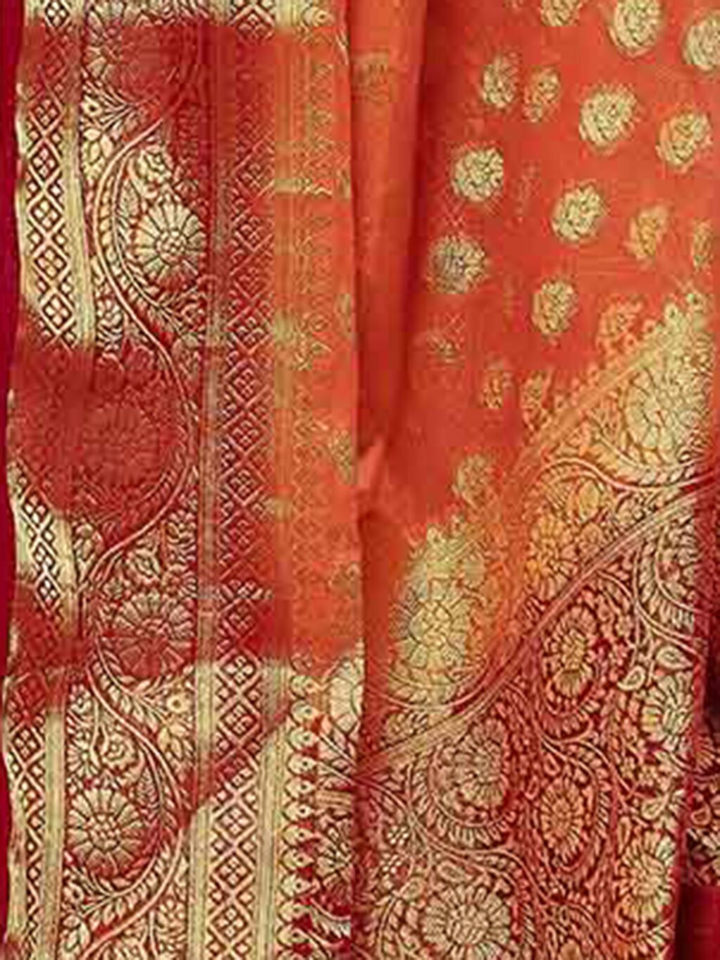 Orange Georgette Saree - Image 4