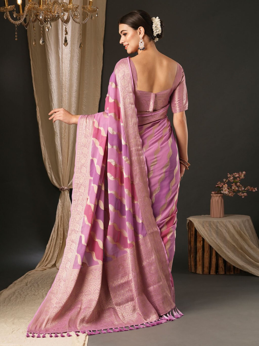 showcasing the beauty and craftsmanship of Silk Saree.