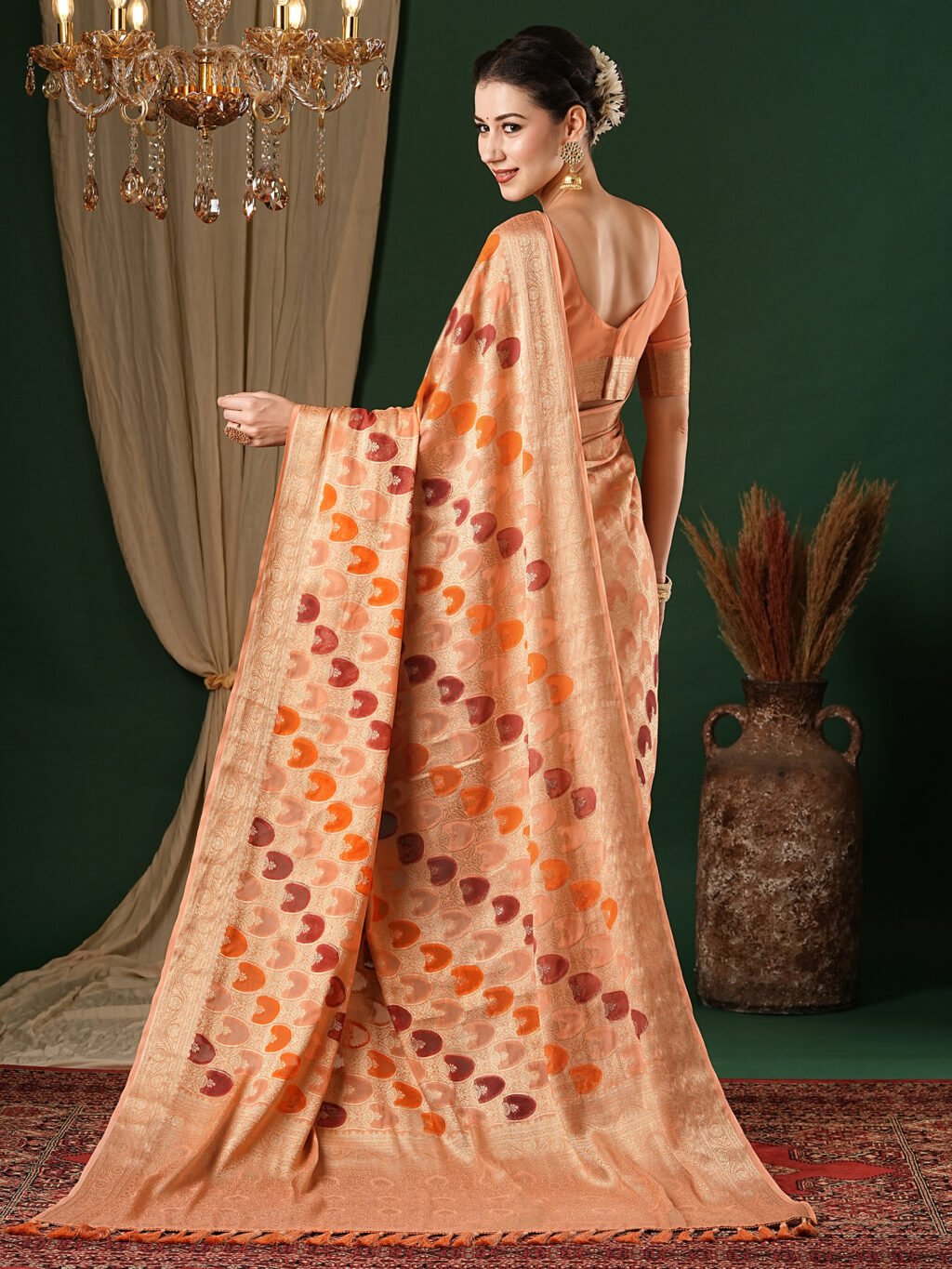 showcasing the beauty and craftsmanship of Festive Saree.