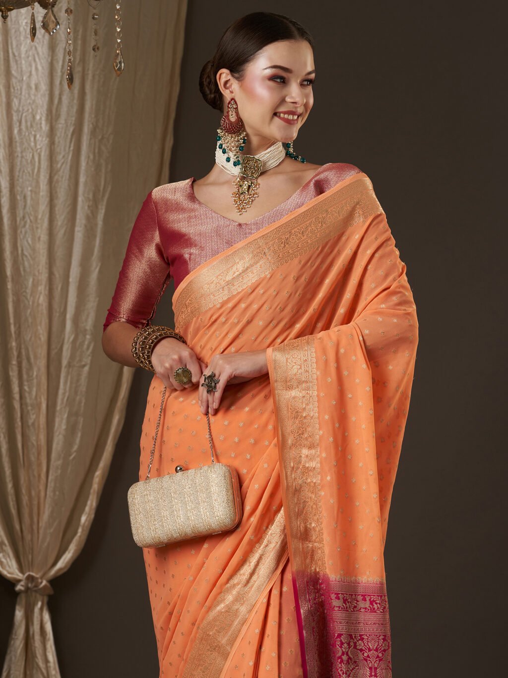 showcasing the beauty and craftsmanship of Traditional Saree.