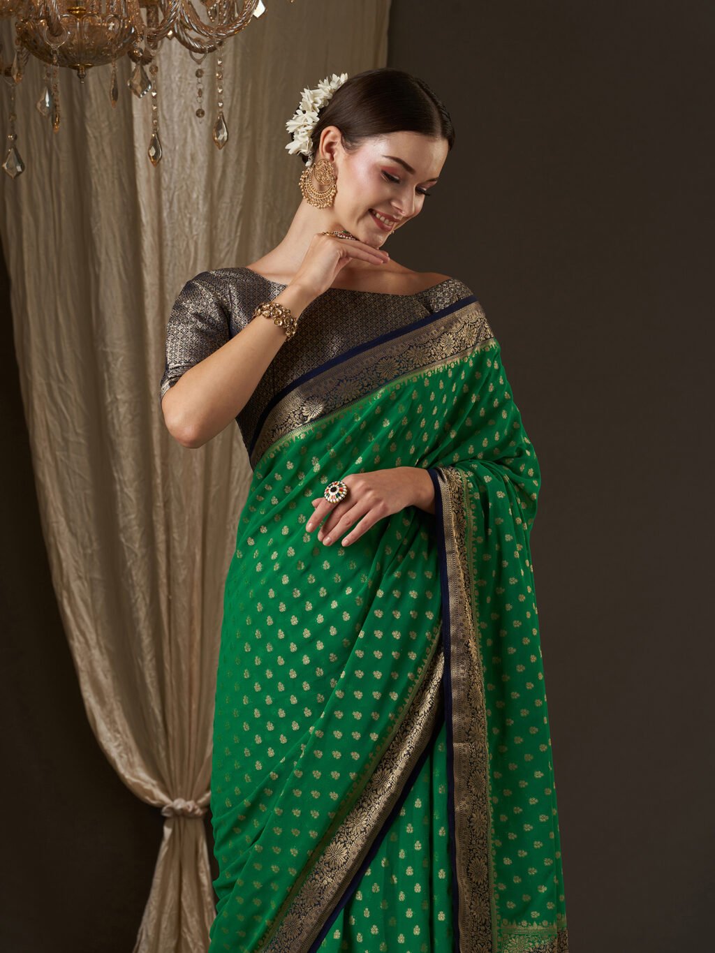 showcasing the beauty and craftsmanship of Traditional Saree.