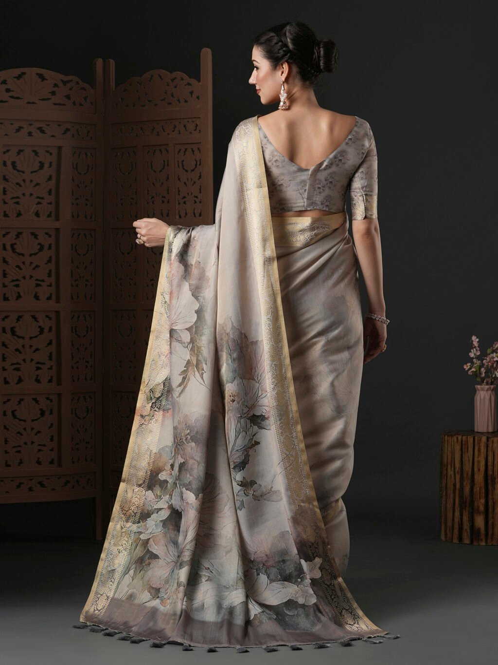 showcasing the beauty and craftsmanship of Party Wear Saree.