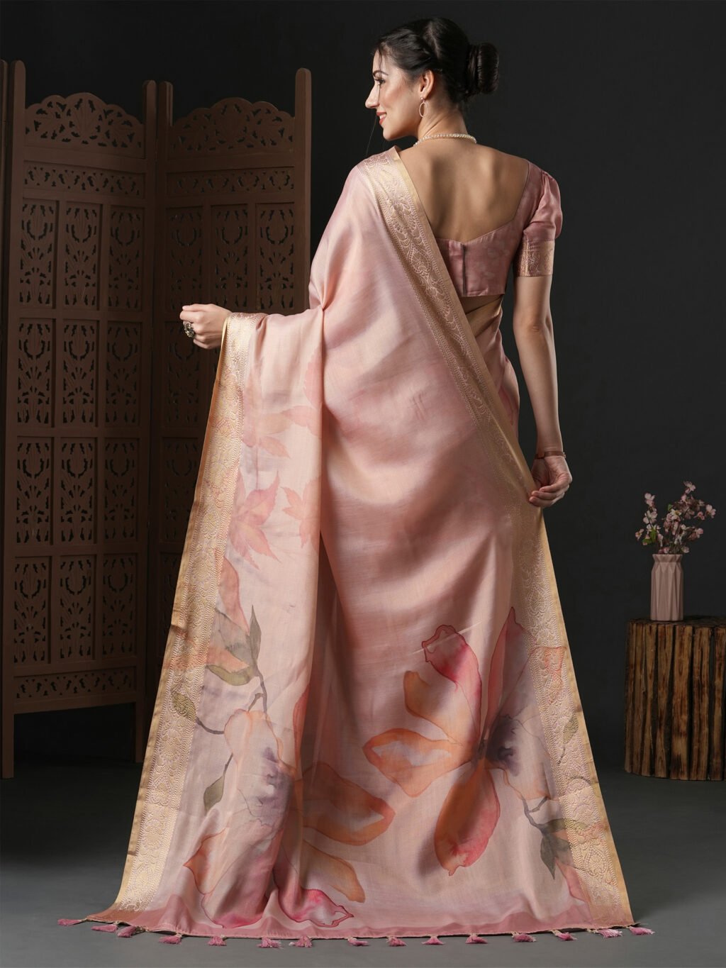 showcasing the beauty and craftsmanship of Festive Saree.