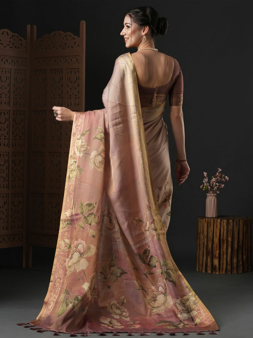 showcasing the beauty and craftsmanship of Traditional Saree.