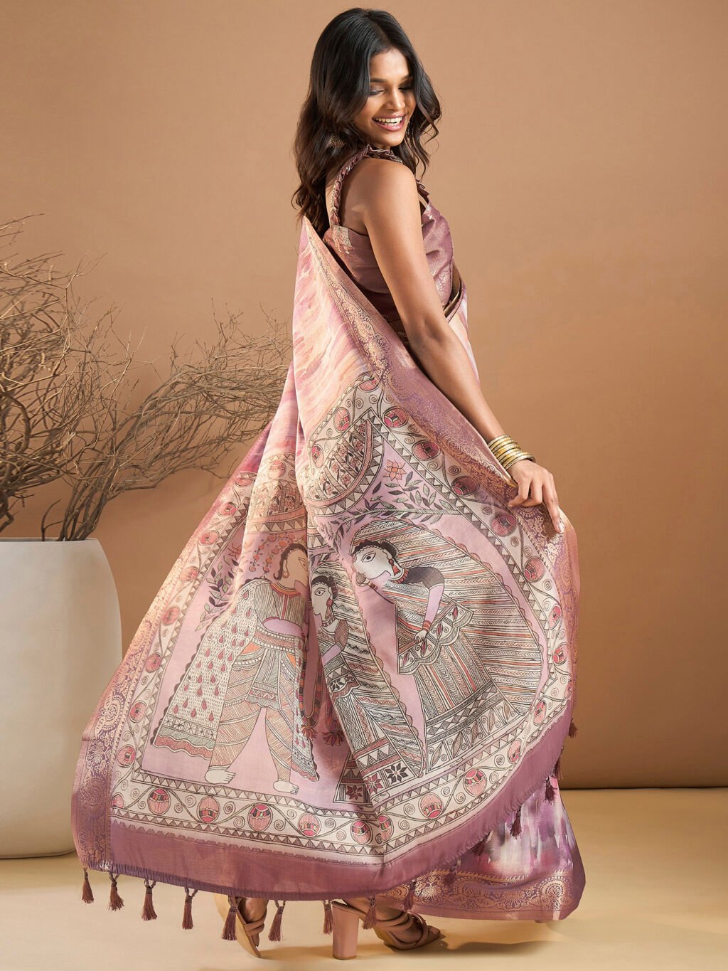 showcasing the beauty and craftsmanship of Party Wear Saree.
