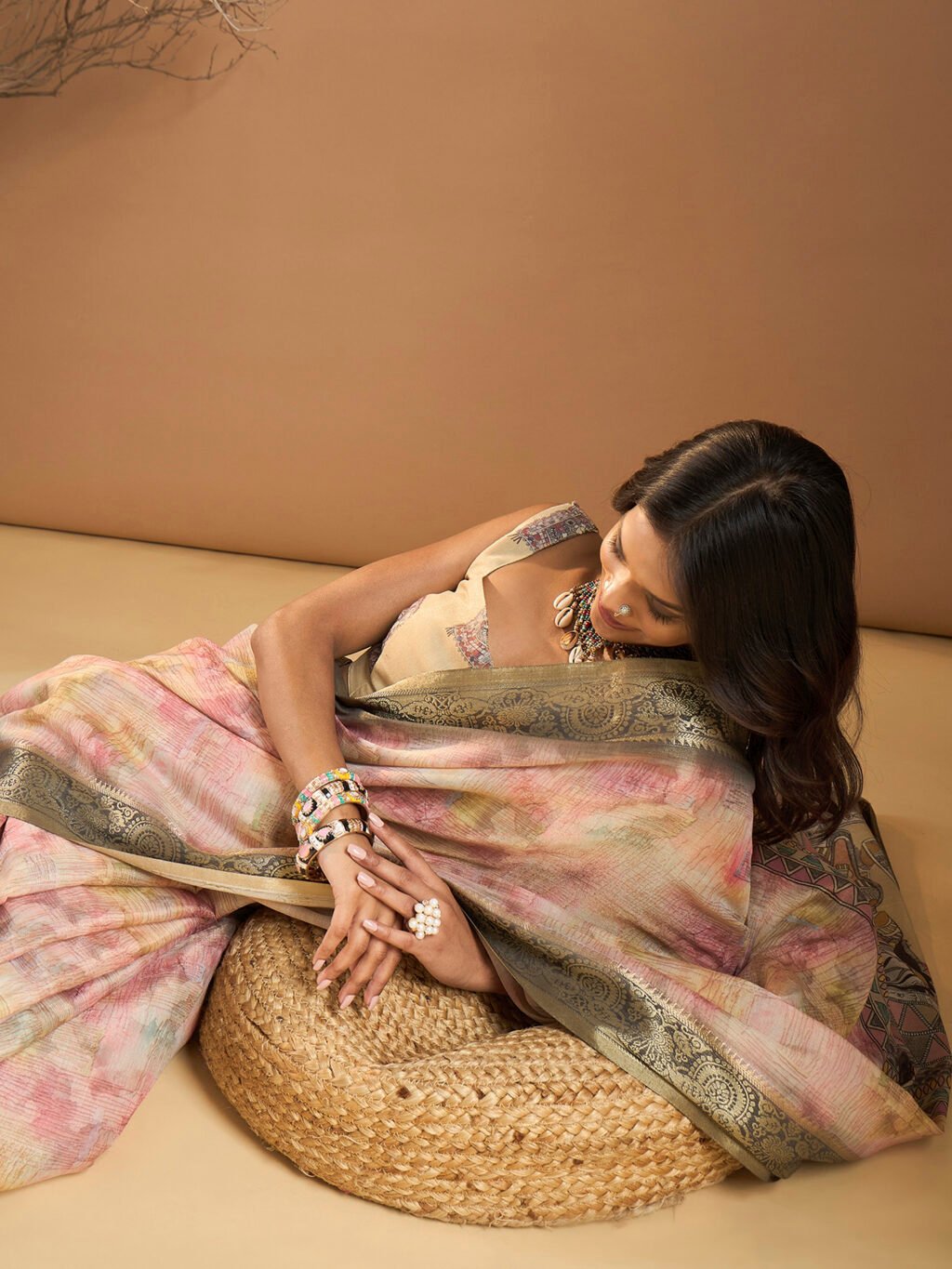 Multicolored Silk Saree - Image 4