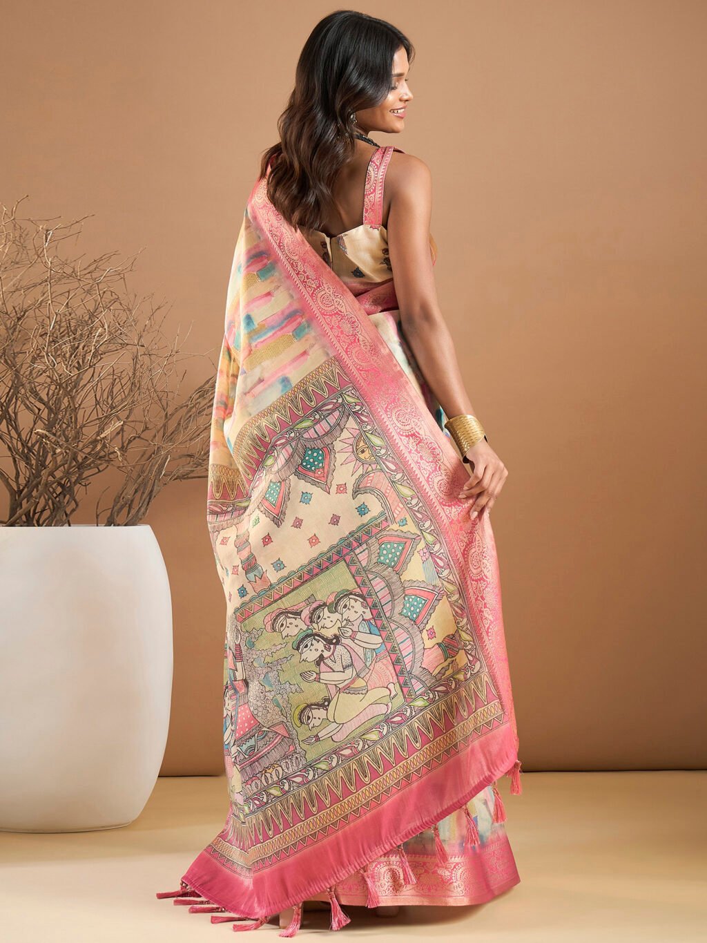 showcasing the beauty and craftsmanship of Party Wear Saree.