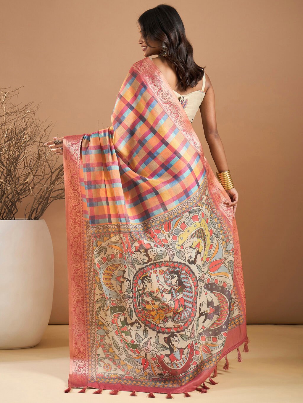 showcasing the beauty and craftsmanship of Traditional Saree.