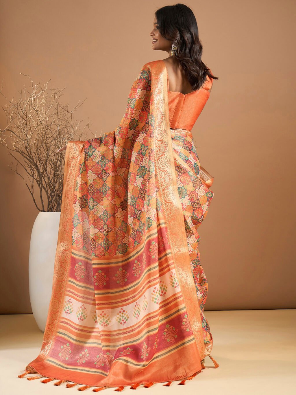 showcasing the beauty and craftsmanship of Traditional Saree.