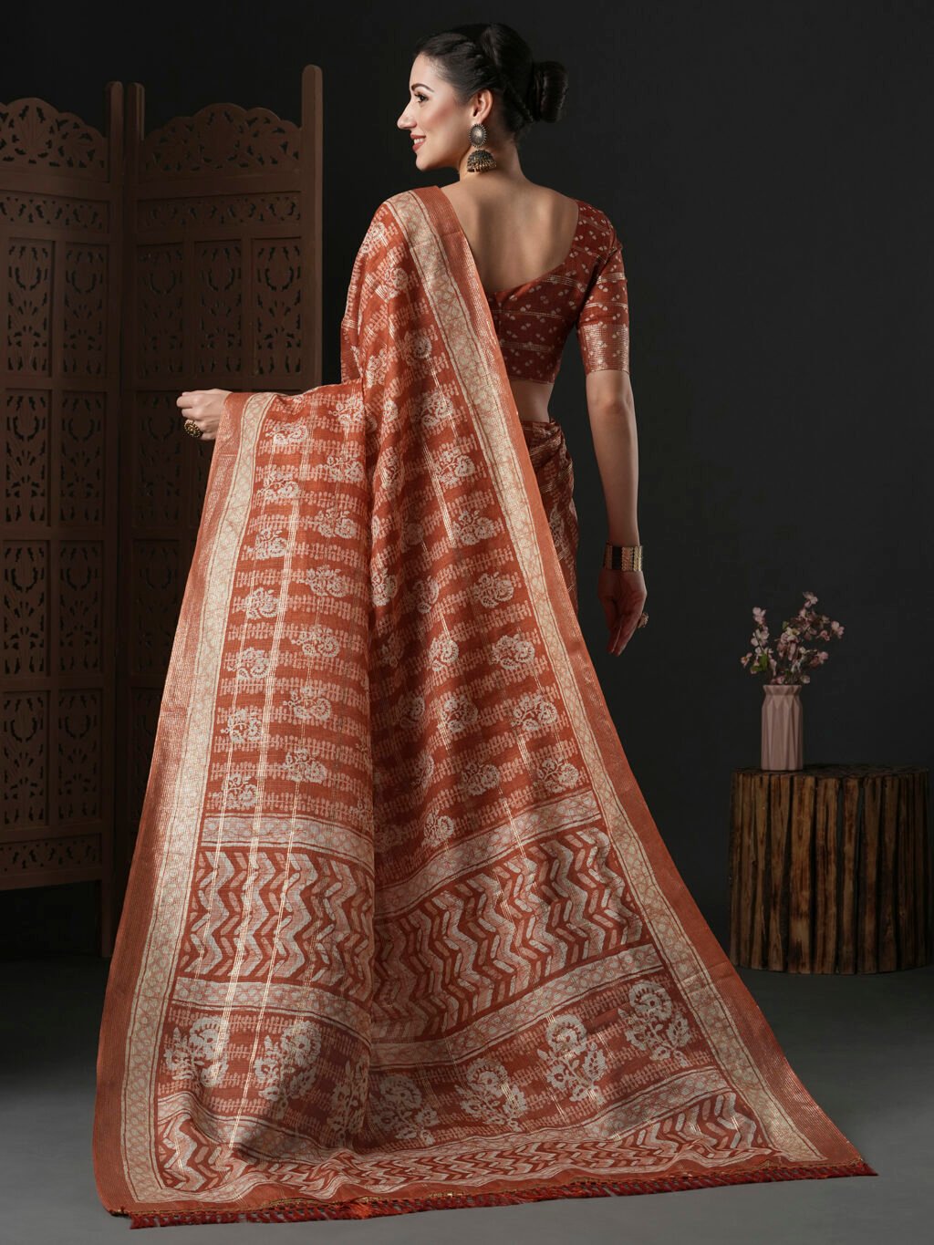 showcasing the beauty and craftsmanship of Silk Saree.