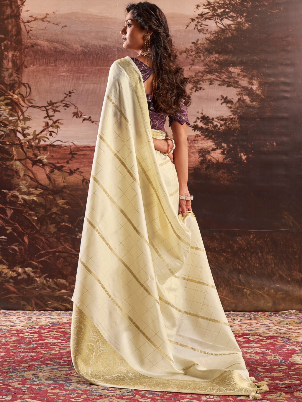showcasing the beauty and craftsmanship of Silk Saree.