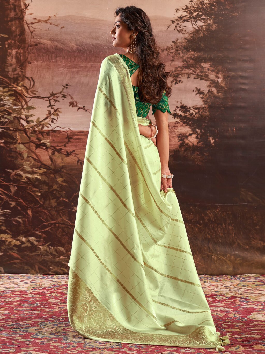 showcasing the beauty and craftsmanship of Festive Saree.
