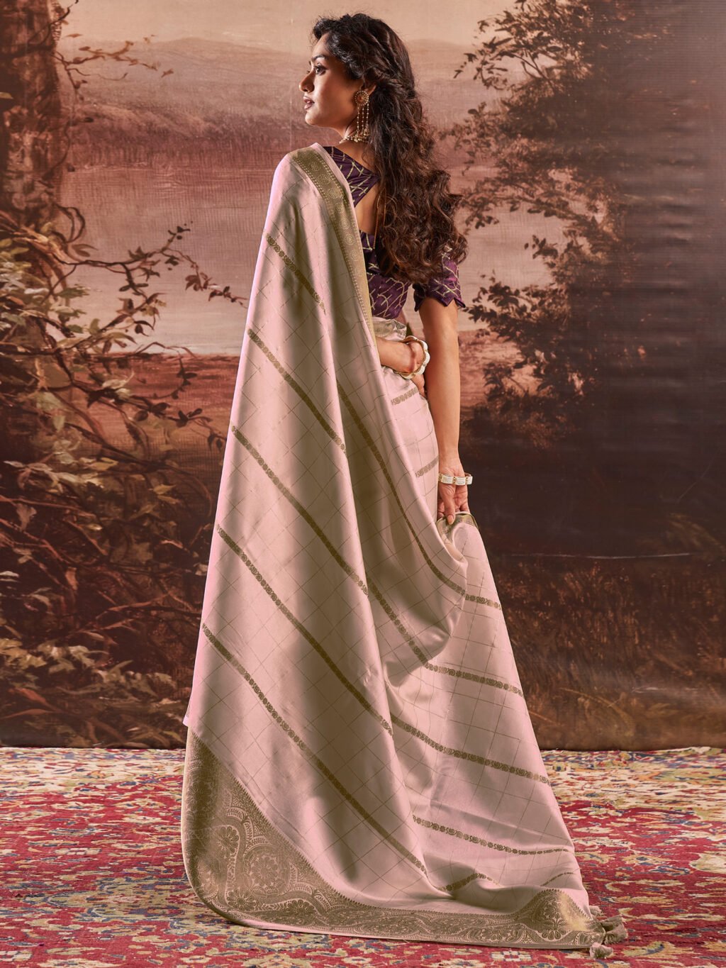 showcasing the beauty and craftsmanship of Silk Saree.
