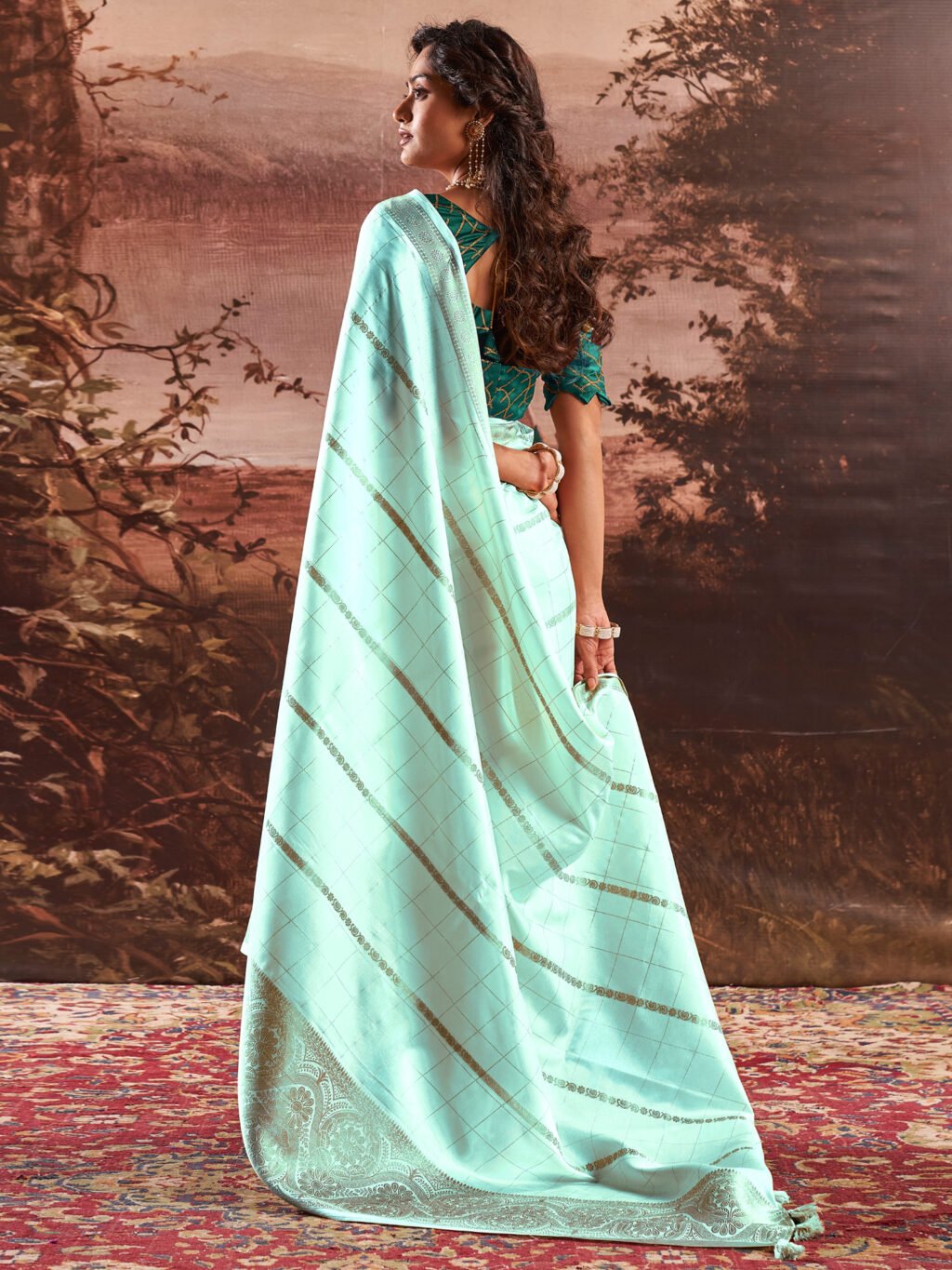 showcasing the beauty and craftsmanship of Festive Saree.