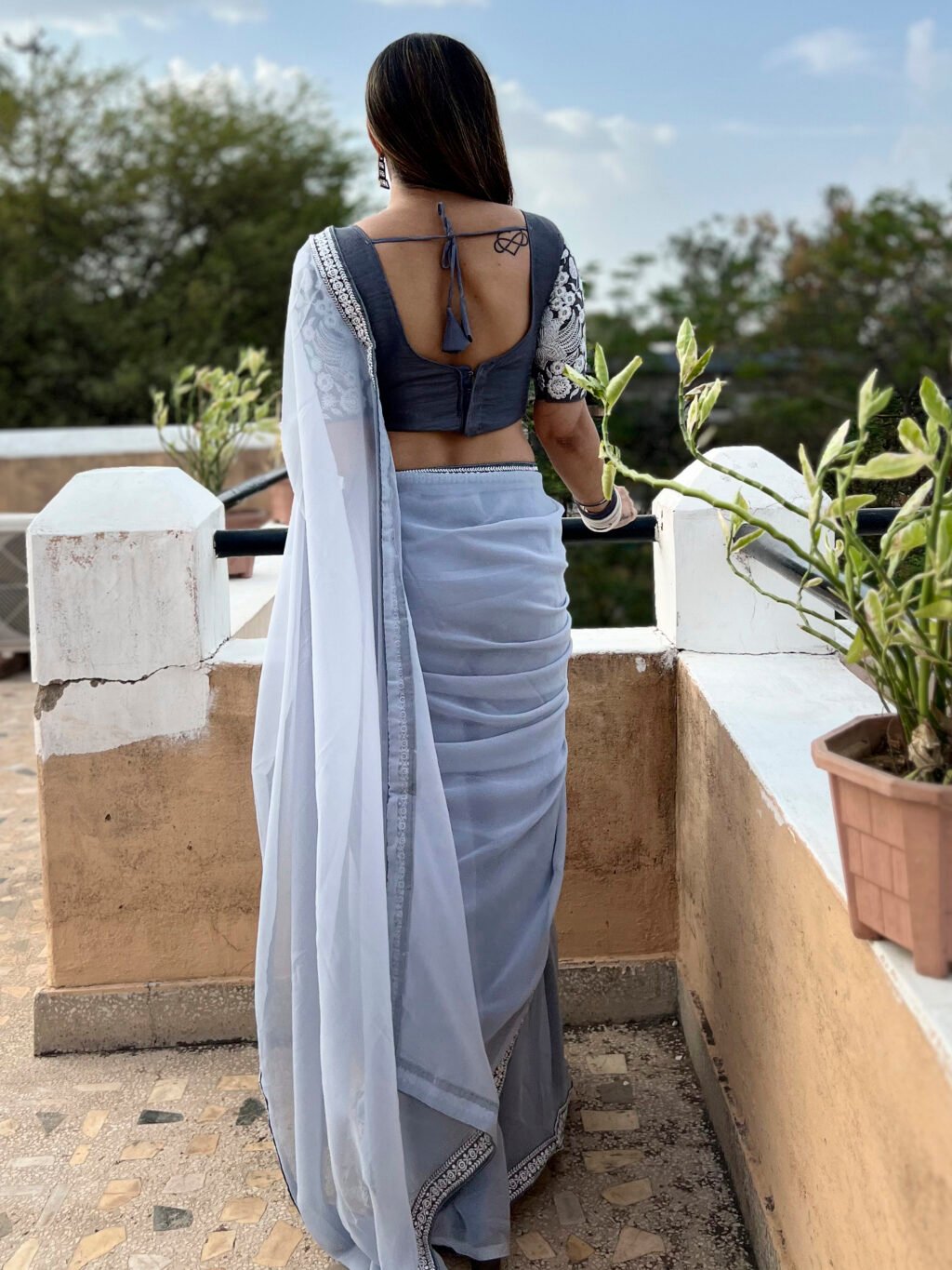 showcasing the beauty and craftsmanship of Festive Saree.