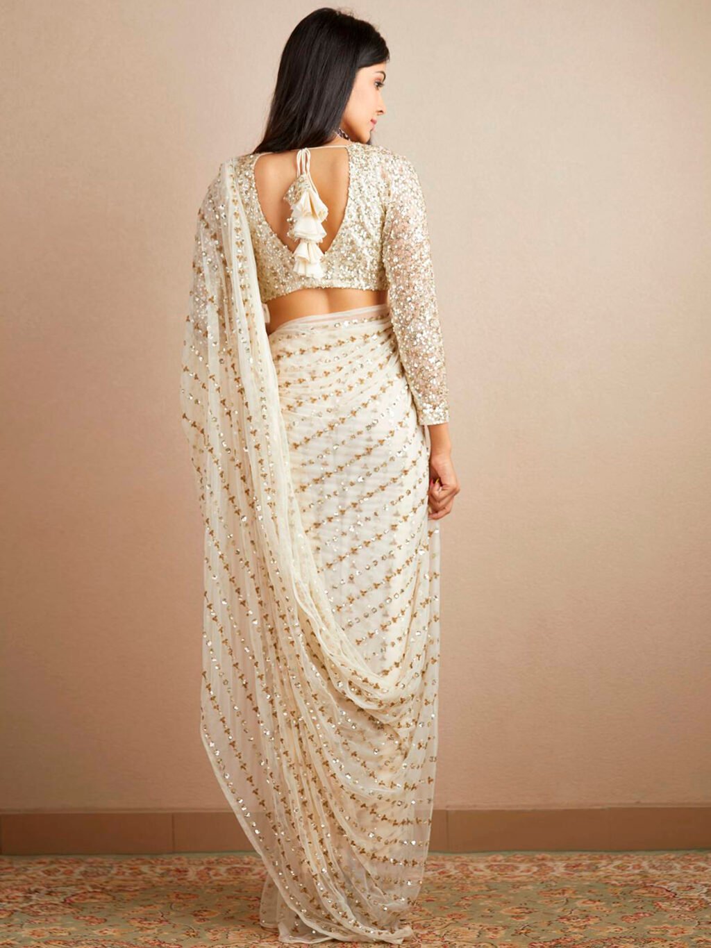showcasing the beauty and craftsmanship of Festive Saree.