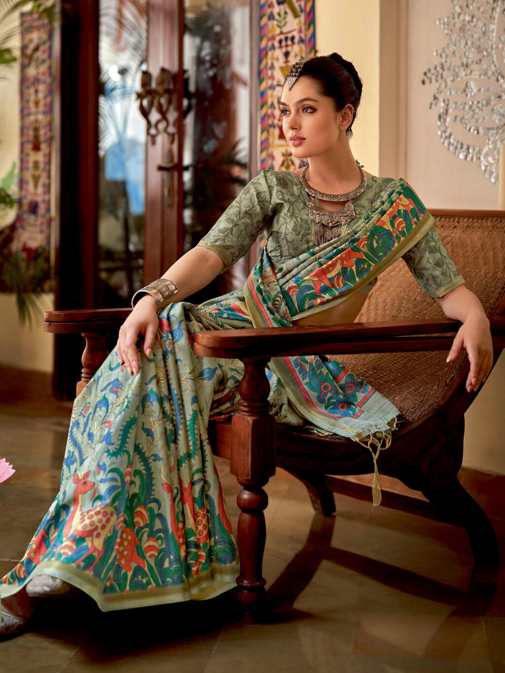 showcasing the beauty and craftsmanship of Designer Saree.