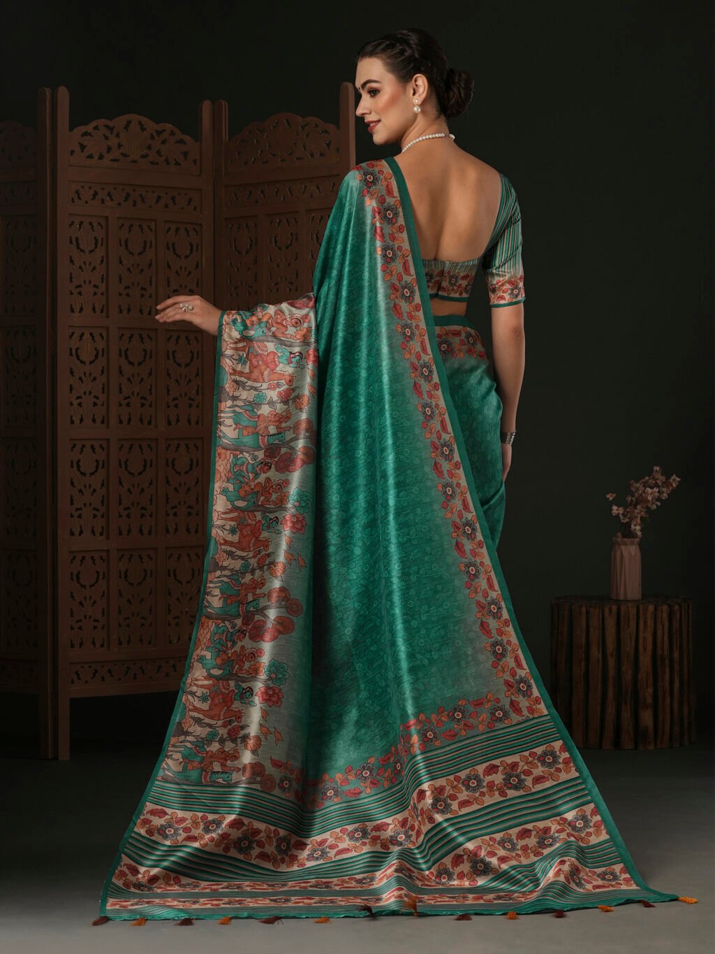 showcasing the beauty and craftsmanship of Festive Saree.