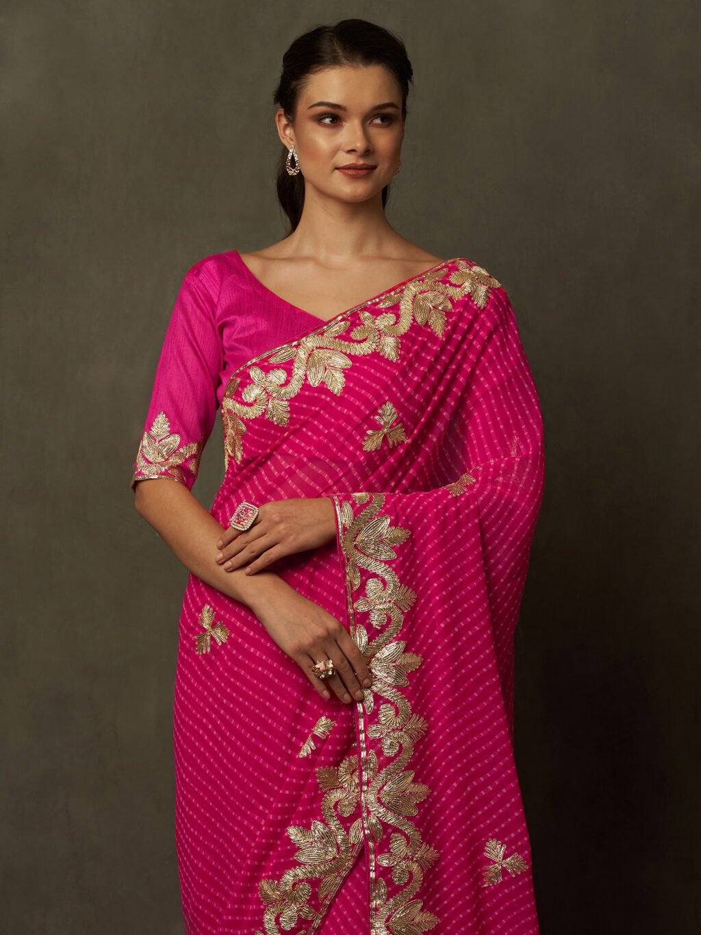 showcasing the beauty and craftsmanship of Silk Saree.