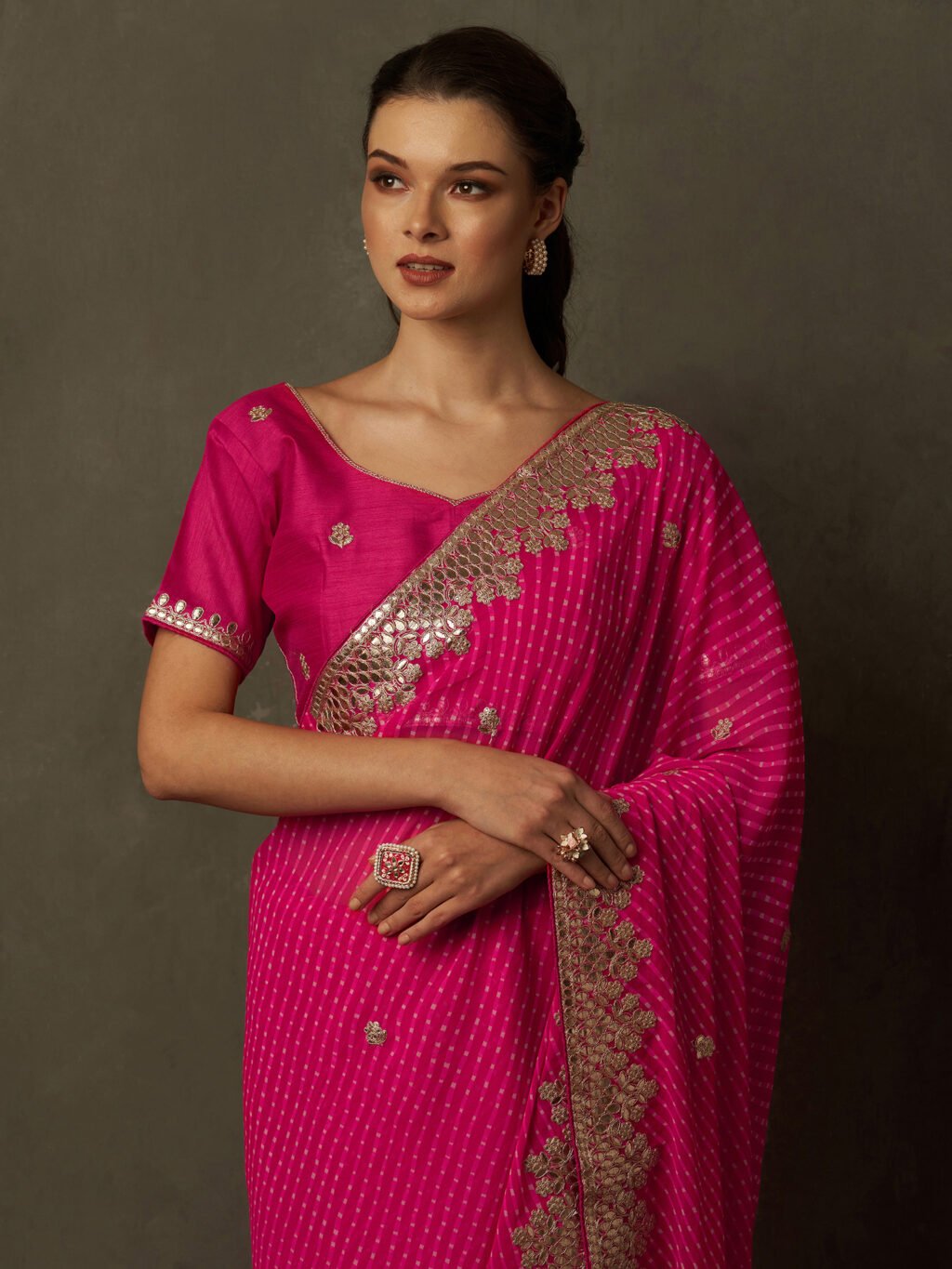 showcasing the beauty and craftsmanship of Festive Saree.