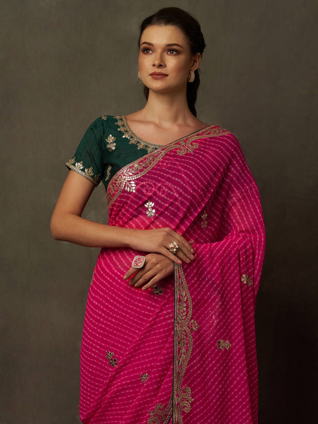 showcasing the beauty and craftsmanship of Traditional Saree.