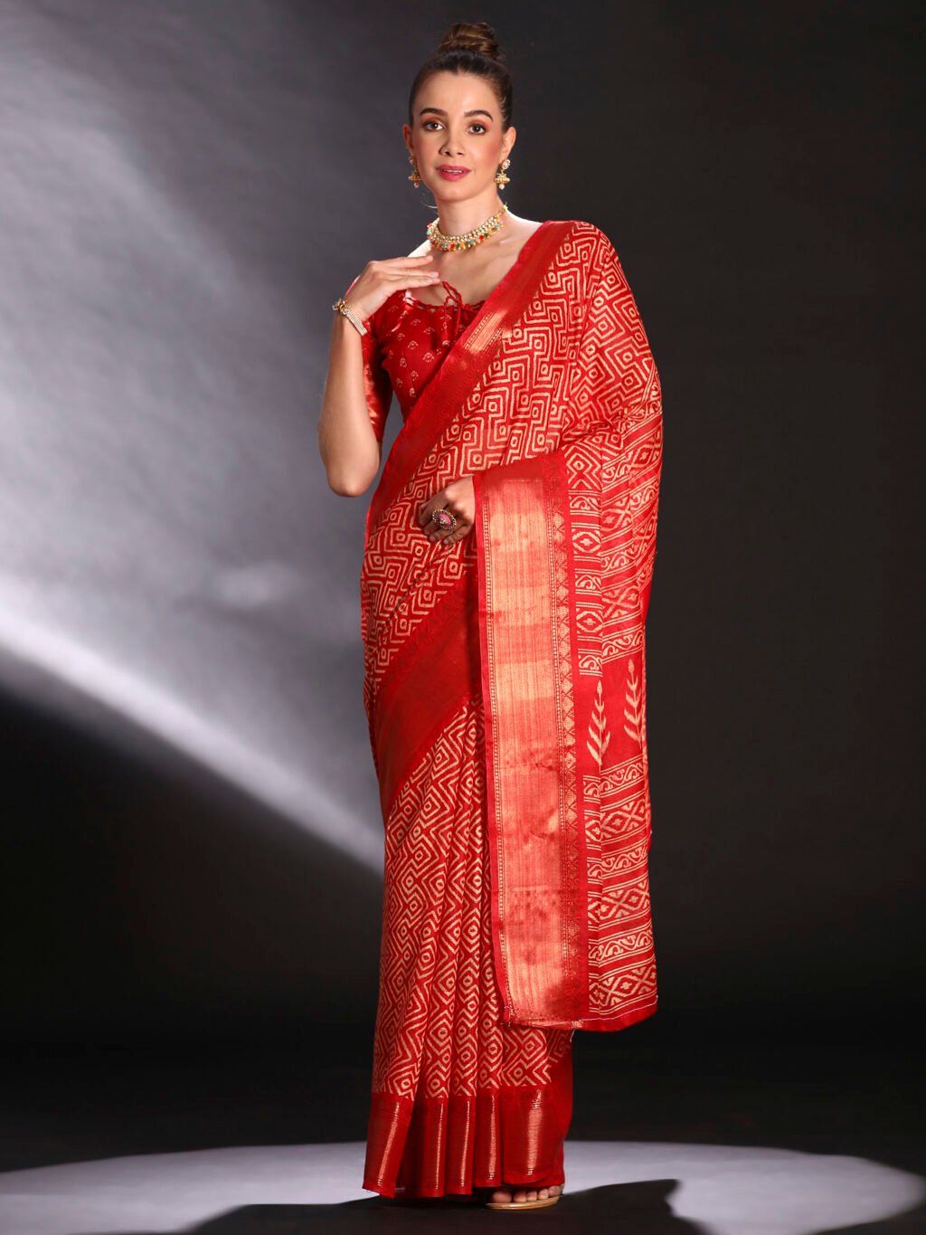 Image of Red Silk Saree
