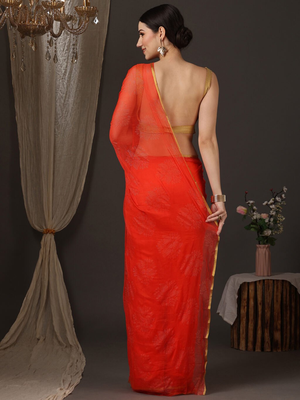 showcasing the beauty and craftsmanship of Designer Saree.