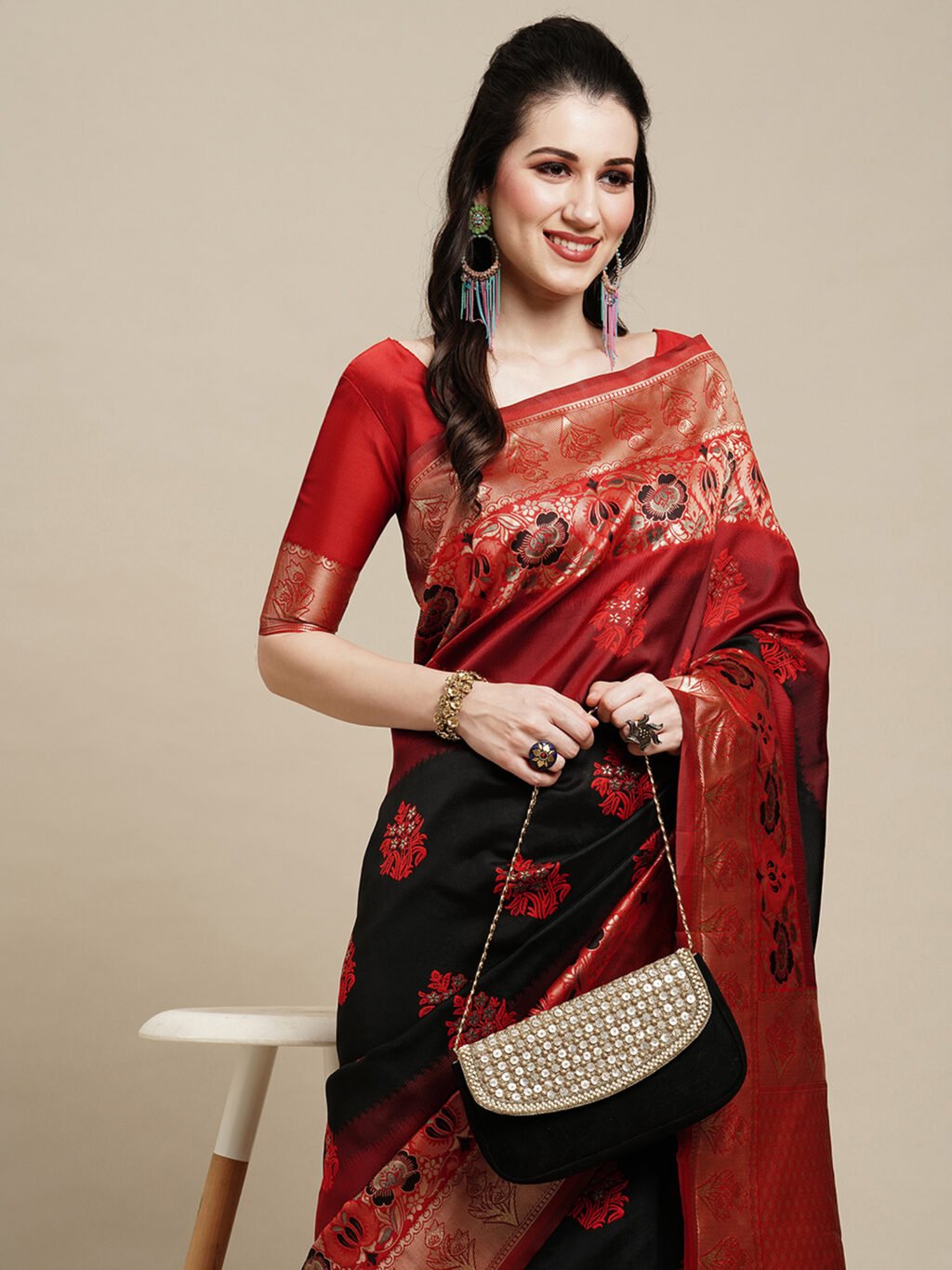 showcasing the beauty and craftsmanship of Festive Saree.