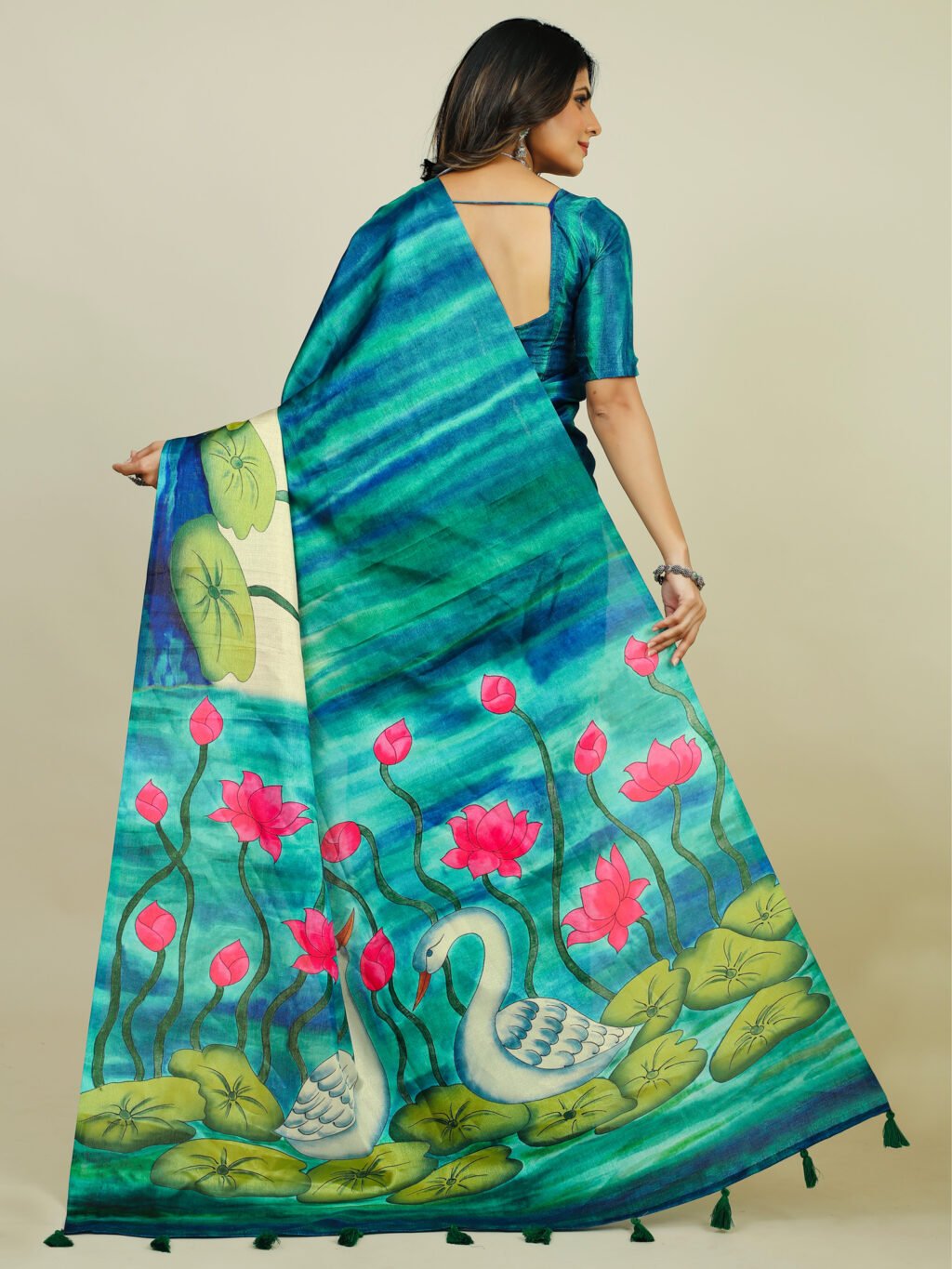 showcasing the beauty and craftsmanship of Party Wear Saree.