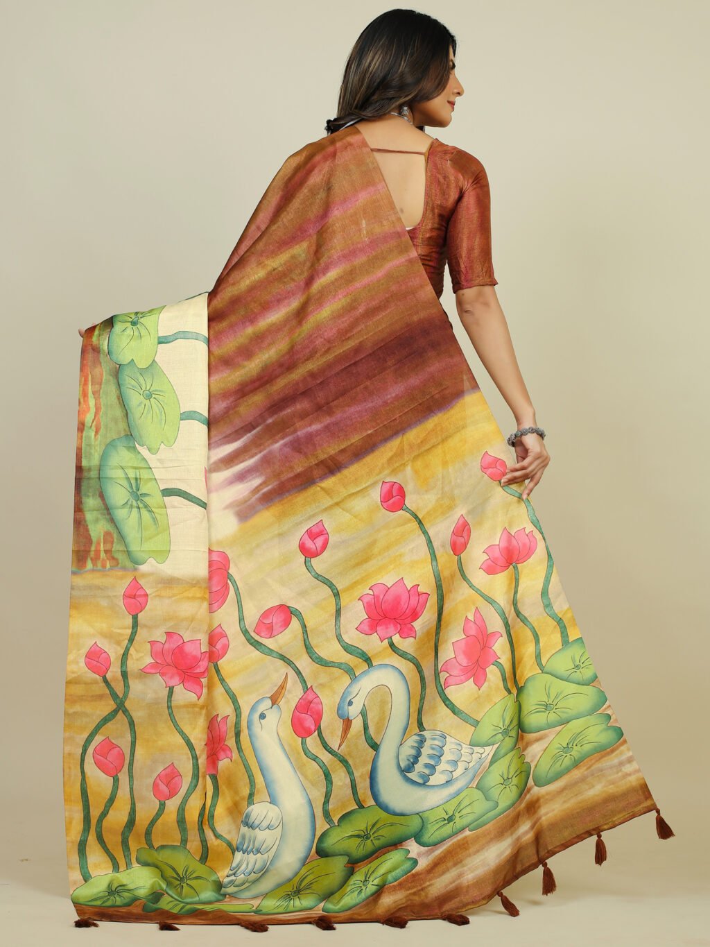 showcasing the beauty and craftsmanship of Festive Saree.