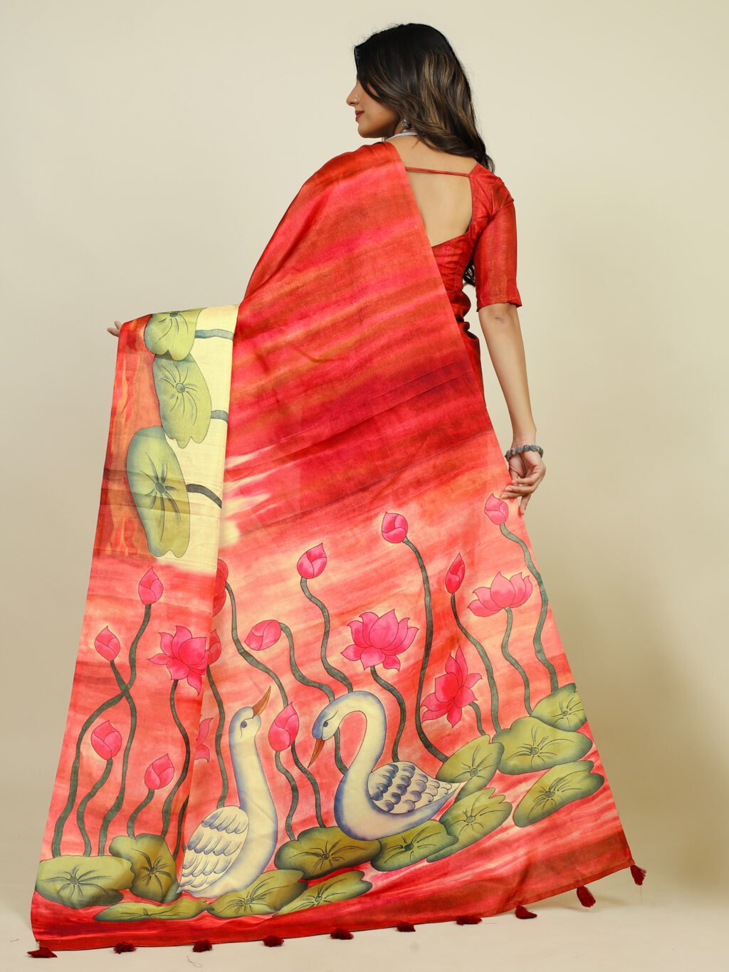 showcasing the beauty and craftsmanship of Designer Saree.