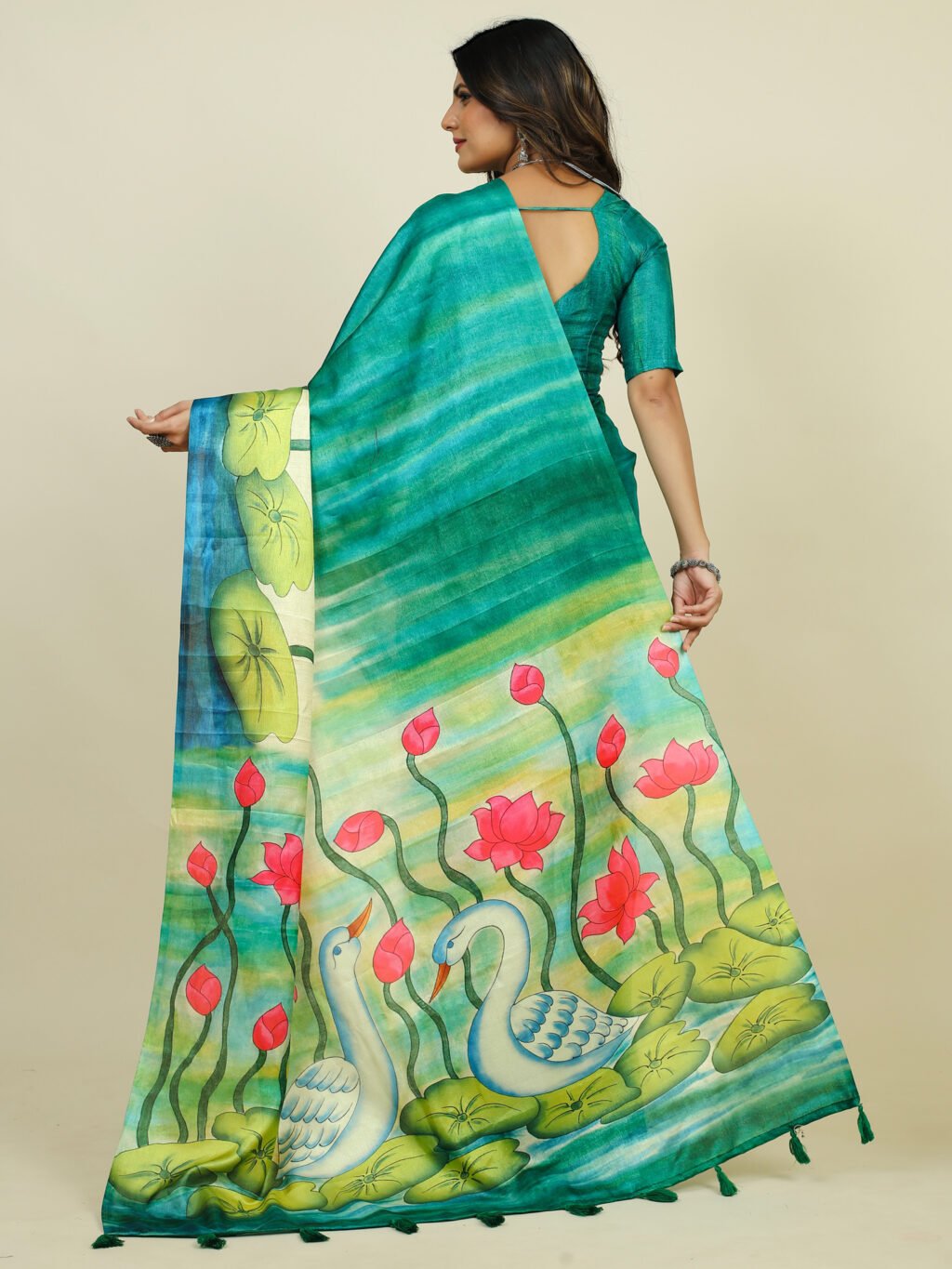 showcasing the beauty and craftsmanship of Party Wear Saree.