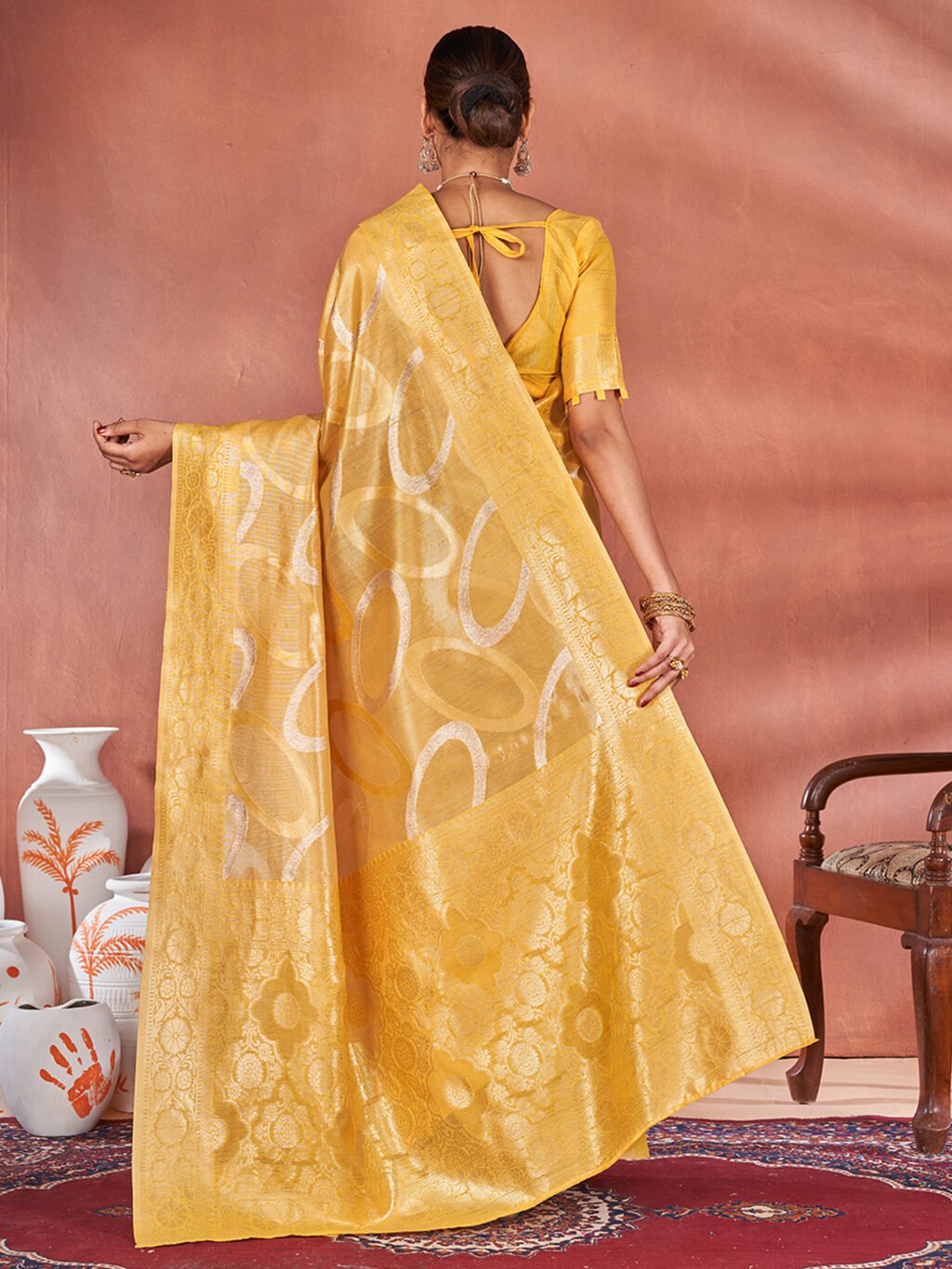 showcasing the beauty and craftsmanship of Silk Saree.