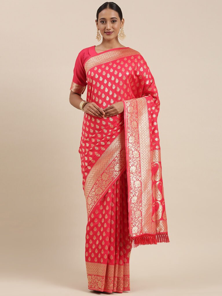 Bloom Pink Kanjeevarm Silk Saree