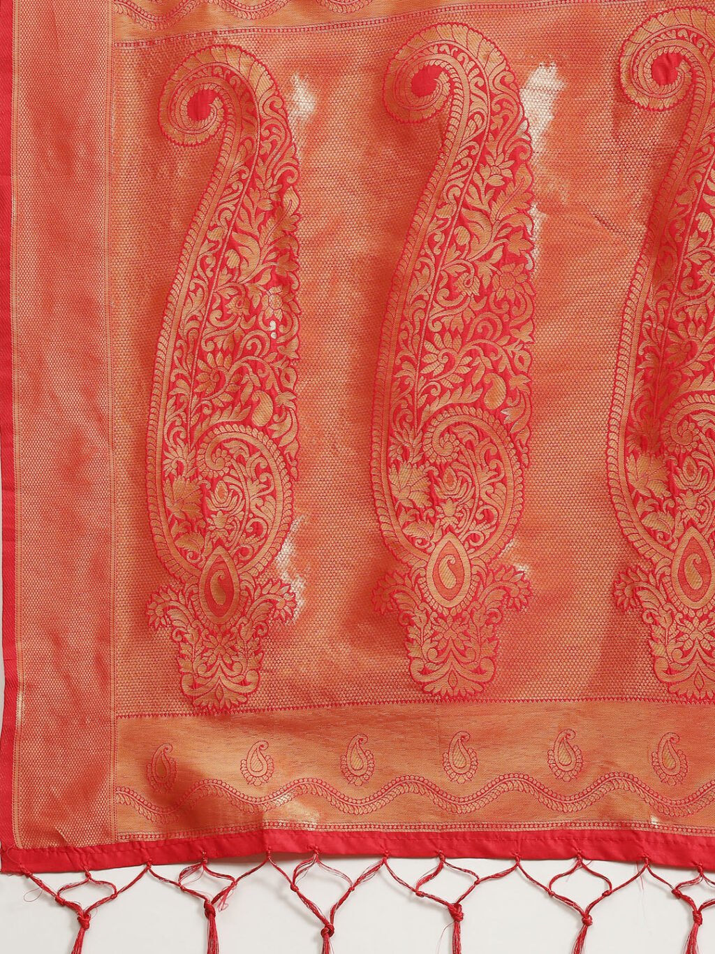 Red Silk Saree - Image 4