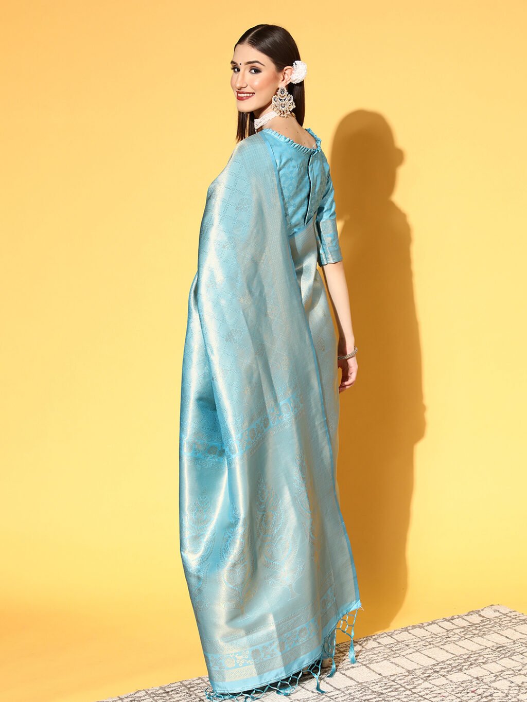 showcasing the beauty and craftsmanship of Party Wear Saree.