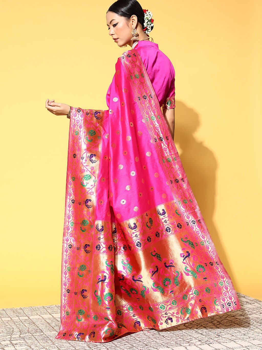 showcasing the beauty and craftsmanship of Traditional Saree.