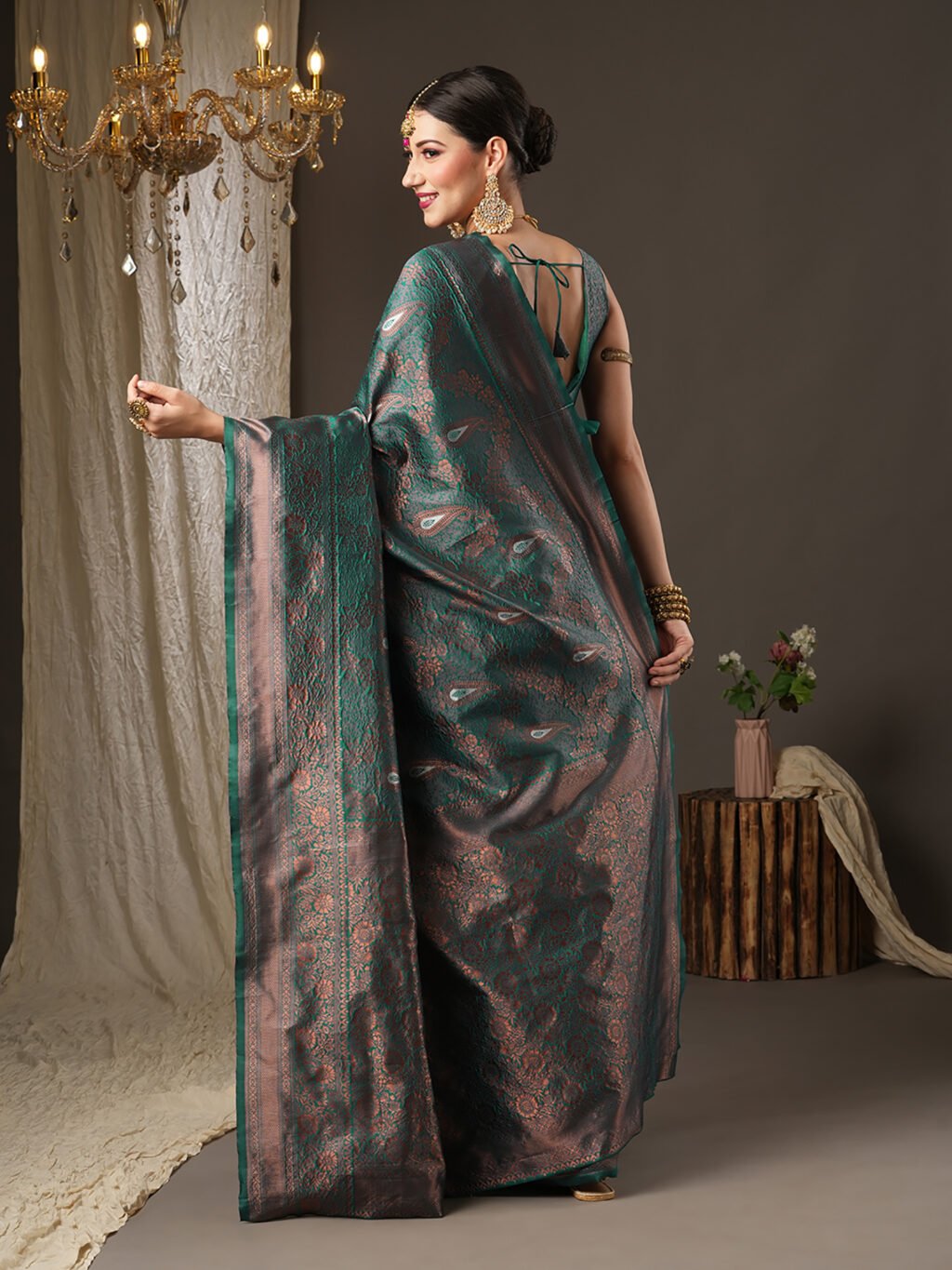 showcasing the beauty and craftsmanship of Party Wear Saree.