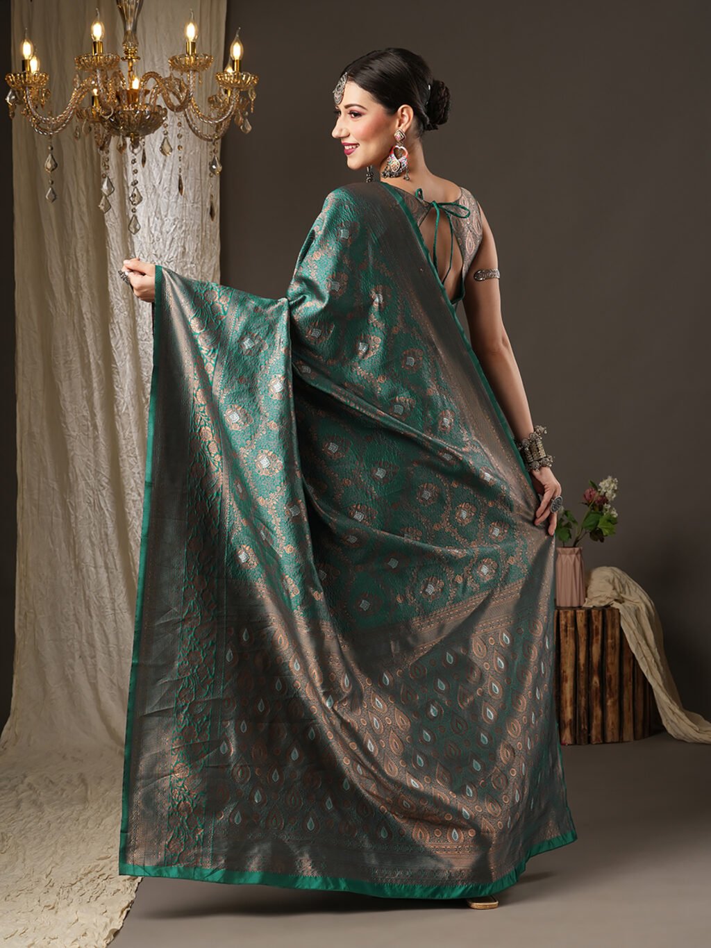 showcasing the beauty and craftsmanship of Party Wear Saree.