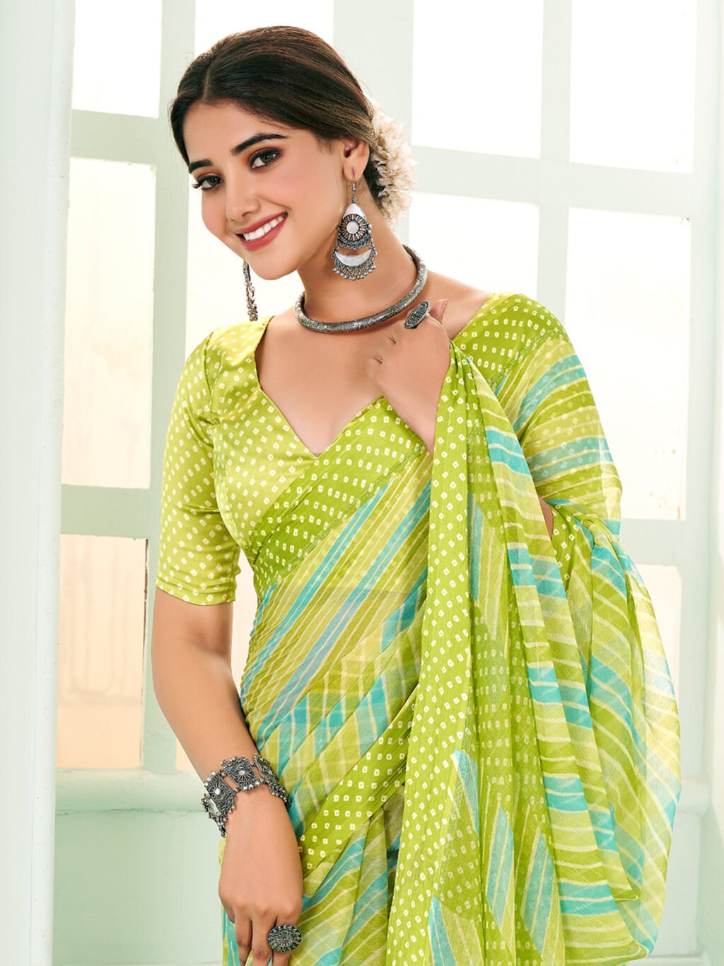 showcasing the beauty and craftsmanship of Party Wear Saree.